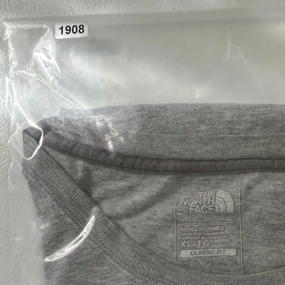 The North Face Mens Classic Gray Short Sleeve‎ T Shirt XL Never Stop Exploring